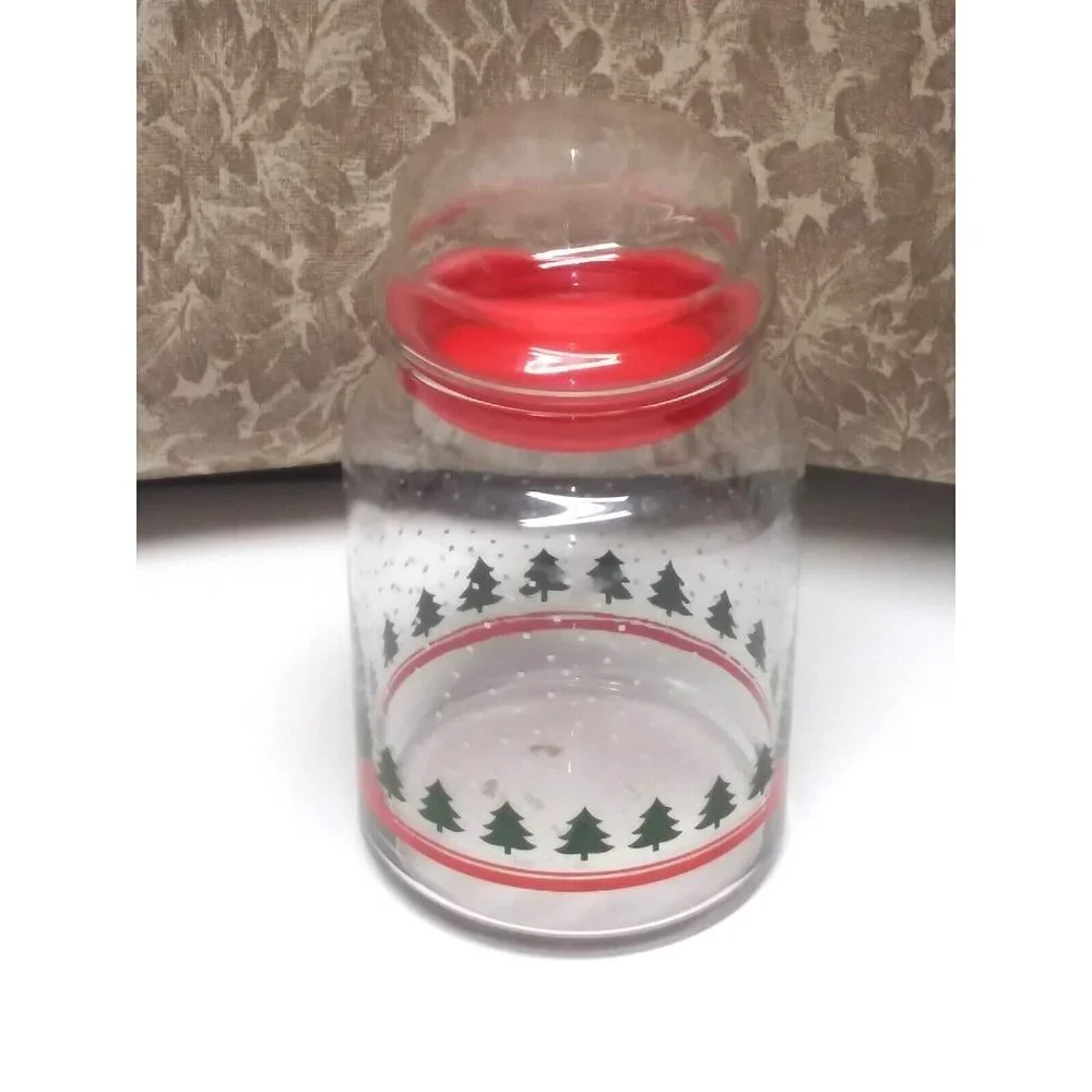 Vintage Libbey Holiday Jar Canister Glass 7